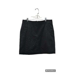 Christopher & Banks Navy blue and white inner lined mini skirt